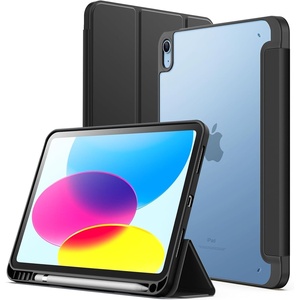 image:imageJETech Matte Case Cover for iPad A16 11th10th Gen Navy  For 20252022 Model Frosted Translucent Back Pencil Holder Slim Stand Design AntiFingerprint FinishBlack