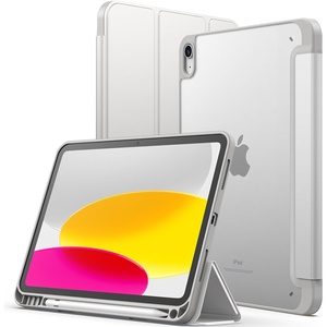 image:imageJETech Matte Case Cover for iPad A16 11th10th Gen Navy  For 20252022 Model Frosted Translucent Back Pencil Holder Slim Stand Design AntiFingerprint FinishSilver