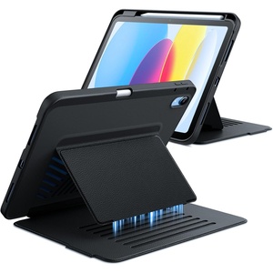 image:imageJETech MultiAngle Stand Case for iPad A16 11th10th Gen Navy  For 20252022 Model UltraStable Design Pencil Holder Slim Shockproof Frosted AntiFingerprint BackBlack