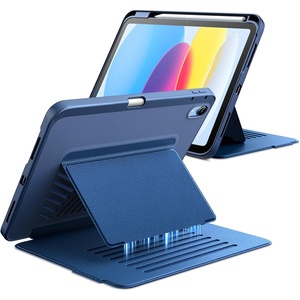 image:imageJETech MultiAngle Stand Case for iPad A16 11th10th Gen Navy  For 20252022 Model UltraStable Design Pencil Holder Slim Shockproof Frosted AntiFingerprint BackNavy