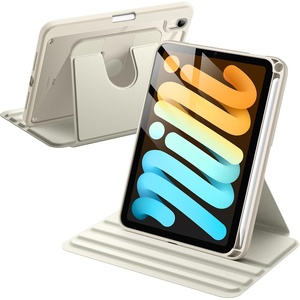 image:imageJETech Rotating Case Cover for iPad mini A17 Pro6th Gen Purple  For 83 20242021 Model 360 Rotation Stand Clear Back Design Auto WakeSleep Pencil Holder Full ProtectionStarlight