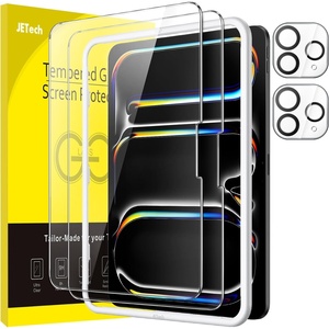image:imageJETech Screen Protector for iPad Pro 11 432 202220212020 22 Pack  with Camera Lens Protector HD Clear Tempered Glass Pencil amp Face ID Compatible AntiScratch ProtectioniPadPro13M5M4
