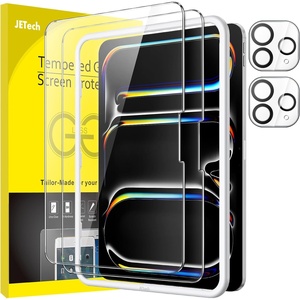 image:imageJETech Screen Protector for iPad Pro 11 432 202220212020 22 Pack  with Camera Lens Protector HD Clear Tempered Glass Pencil amp Face ID Compatible AntiScratch ProtectioniPadPro11M5M4