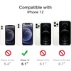 image:imageJETech 5 in 1 Case for iPhone 12 AntiYellowing Clear  2 Tempered Glass Screen Protectors 2 Camera Lens Protectors Shockproof Bumper Phone CoverBlack
