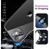 image:imageJETech 5 in 1 Case for iPhone 12 AntiYellowing Clear  2 Tempered Glass Screen Protectors 2 Camera Lens Protectors Shockproof Bumper Phone CoverBlack