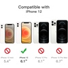 image:imageJETech 5 in 1 Case for iPhone 12 AntiYellowing Clear  2 Tempered Glass Screen Protectors 2 Camera Lens Protectors Shockproof Bumper Phone CoverClear
