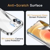 image:imageJETech 5 in 1 Case for iPhone 12 AntiYellowing Clear  2 Tempered Glass Screen Protectors 2 Camera Lens Protectors Shockproof Bumper Phone CoverClear