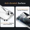 image:imageJETech 5 in 1 Case for iPhone 12 Pro Max AntiYellowing Clear  2 Tempered Glass Screen Protectors 2 Camera Lens Protectors Shockproof Bumper Phone CoverClear