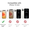 image:imageJETech 5 in 1 Case for iPhone 12 mini AntiYellowing Clear  2 Tempered Glass Screen Protectors 2 Camera Lens Protectors Shockproof Bumper Phone CoverClear