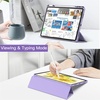 image:imageJETech Case for iPad Air 13 M4M3M2 Black  Cover for 202620252024 Model Clear Back Pencil Holder Slim Shockproof Protection TriFold Stand Auto WakeSleepPurple