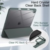 image:imageJETech Case for iPad Air 13 M4M3M2 Black  Cover for 202620252024 Model Clear Back Pencil Holder Slim Shockproof Protection TriFold Stand Auto WakeSleepMidnight Green