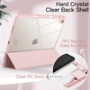 image:imageJETech Case for iPad Air 13 M4M3M2 Black  Cover for 202620252024 Model Clear Back Pencil Holder Slim Shockproof Protection TriFold Stand Auto WakeSleepSandy Pink