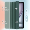 image:imageJETech Case for iPad Air 13 M4M3M2 Black  Cover for 202620252024 Model Slim Translucent Back TriFold Stand Auto WakeSleep Lightweight Shockproof ProtectionMidnight Green
