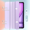 image:imageJETech Case for iPad Air 13 M4M3M2 Black  Cover for 202620252024 Model Slim Translucent Back TriFold Stand Auto WakeSleep Lightweight Shockproof ProtectionPurple