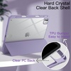 image:imageJETech Case for iPad Pro 11 M5M4 Black  Cover for 20252024 Model Clear Transparent Back Pencil Holder Slim Shockproof Protection TriFold Stand Auto WakeSleepPurple