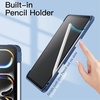 image:imageJETech Case for iPad Pro 11 M5M4 Black  Cover for 20252024 Model Clear Transparent Back Pencil Holder Slim Shockproof Protection TriFold Stand Auto WakeSleepNavy