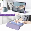 image:imageJETech Case for iPad Pro 11 M5M4 Black  Cover for 20252024 Model Clear Transparent Back Pencil Holder Slim Shockproof Protection TriFold Stand Auto WakeSleepPurple