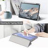image:imageJETech Case for iPad Pro 11 M5M4 Black  Cover for 20252024 Model Clear Transparent Back Pencil Holder Slim Shockproof Protection TriFold Stand Auto WakeSleepSilver