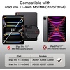image:imageJETech Case for iPad Pro 11 M5M4 Black  Cover for 20252024 Model Clear Transparent Back Pencil Holder Slim Shockproof Protection TriFold Stand Auto WakeSleepBlack