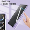 image:imageJETech Case for iPad Pro 11 M5M4 Black  Cover for 20252024 Model Clear Transparent Back Pencil Holder Slim Shockproof Protection TriFold Stand Auto WakeSleepPurple