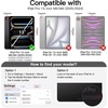 image:imageJETech Case for iPad Pro 13 M5M4 20252024 Black  Cover Clear Transparent Back Pencil Holder Slim Shockproof Protection TriFold Stand Auto WakeSleepBlack