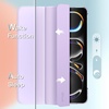 image:imageJETech Case for iPad Pro 13 M5M4 20252024 Black  Cover Translucent Back TriFold Stand Auto WakeSleep ShockproofPurple