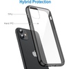 image:imageJETech Case for iPhone 11 AntiYellowing Clear  Shockproof Protection Scratch Resistant Hard PC Back Durable Transparent TPU BumperBlack