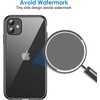 image:imageJETech Case for iPhone 11 AntiYellowing Clear  Shockproof Protection Scratch Resistant Hard PC Back Durable Transparent TPU BumperBlack