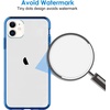image:imageJETech Case for iPhone 11 AntiYellowing Clear  Shockproof Protection Scratch Resistant Hard PC Back Durable Transparent TPU BumperBlue
