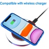 image:imageJETech Case for iPhone 11 AntiYellowing Clear  Shockproof Protection Scratch Resistant Hard PC Back Durable Transparent TPU BumperBlue