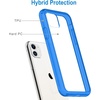 image:imageJETech Case for iPhone 11 AntiYellowing Clear  Shockproof Protection Scratch Resistant Hard PC Back Durable Transparent TPU BumperBlue