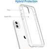 image:imageJETech Case for iPhone 11 AntiYellowing Clear  Shockproof Protection Scratch Resistant Hard PC Back Durable Transparent TPU BumperClear