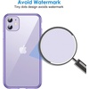 image:imageJETech Case for iPhone 11 AntiYellowing Clear  Shockproof Protection Scratch Resistant Hard PC Back Durable Transparent TPU BumperDeep Purple