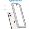 image:imageJETech Case for iPhone 11 AntiYellowing Clear  Shockproof Protection Scratch Resistant Hard PC Back Durable Transparent TPU BumperGrey