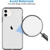 image:imageJETech Case for iPhone 11 AntiYellowing Clear  Shockproof Protection Scratch Resistant Hard PC Back Durable Transparent TPU BumperGrey