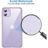 image:imageJETech Case for iPhone 11 AntiYellowing Clear  Shockproof Protection Scratch Resistant Hard PC Back Durable Transparent TPU BumperPurple