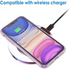 image:imageJETech Case for iPhone 11 AntiYellowing Clear  Shockproof Protection Scratch Resistant Hard PC Back Durable Transparent TPU BumperPurple