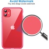 image:imageJETech Case for iPhone 11 AntiYellowing Clear  Shockproof Protection Scratch Resistant Hard PC Back Durable Transparent TPU BumperRed