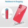 image:imageJETech Case for iPhone 11 AntiYellowing Clear  Shockproof Protection Scratch Resistant Hard PC Back Durable Transparent TPU BumperRed