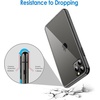 image:imageJETech Case for iPhone 11 Pro AntiYellowing Clear  Shockproof Protection Scratch Resistant Hard PC Back Durable Transparent TPU BumperBlack