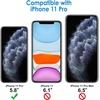image:imageJETech Case for iPhone 11 Pro AntiYellowing Clear  Shockproof Protection Scratch Resistant Hard PC Back Durable Transparent TPU BumperBlack