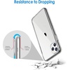 image:imageJETech Case for iPhone 11 Pro AntiYellowing Clear  Shockproof Protection Scratch Resistant Hard PC Back Durable Transparent TPU BumperGrey