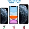 image:imageJETech Case for iPhone 11 Pro AntiYellowing Clear  Shockproof Protection Scratch Resistant Hard PC Back Durable Transparent TPU BumperGrey