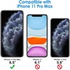 image:imageJETech Case for iPhone 11 Pro Max AntiYellowing Clear  Shockproof Protection Scratch Resistant Hard PC Back Durable Transparent TPU BumperBlack