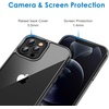 image:imageJETech Case for iPhone 12 Pro Max AntiYellowing Clear  Shockproof Protection Scratch Resistant Hard PC Back Durable Transparent TPU BumperBlack