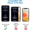 image:imageJETech Case for iPhone 12 Pro Max AntiYellowing Clear  Shockproof Protection Scratch Resistant Hard PC Back Durable Transparent TPU BumperBlack