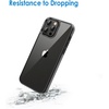 image:imageJETech Case for iPhone 12 Pro Max AntiYellowing Clear  Shockproof Protection Scratch Resistant Hard PC Back Durable Transparent TPU BumperBlack