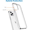 image:imageJETech Case for iPhone 12 Pro Max AntiYellowing Clear  Shockproof Protection Scratch Resistant Hard PC Back Durable Transparent TPU BumperClear