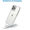 image:imageJETech Case for iPhone 12 Pro Max AntiYellowing Clear  Shockproof Protection Scratch Resistant Hard PC Back Durable Transparent TPU BumperClear