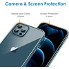 image:imageJETech Case for iPhone 12 Pro Max AntiYellowing Clear  Shockproof Protection Scratch Resistant Hard PC Back Durable Transparent TPU BumperPacific Blue